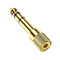 High-Quality 6.5mm Male to 3.5mm Female Stereo Audio Adapter, Gold Plated, Easy Connect Headphone Converter.