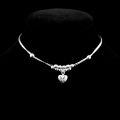 【Limited edition】 New Fashion Foot Anklet 925 Sterling Ladies Silver Anklets Bracelet Chain For Women Love Heart Pendant Foot Pulseras Jewelry.