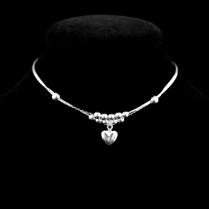 New%20Fashion%20Foot%20Anklet%20925%20Sterling%20Ladies%20Silver%20Anklets%20Bracelet%20Chain%20For%20Women%20Love%20Heart%20Pendant%20Foot%20Pulseras%20Jewelry%20-%20Image%202