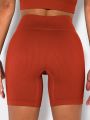 ATHVOTAR Women Sports Shorts Seamless Knit Ribbed Cycling Shorts Female Pants Push Up Elastic Summer Fitness Gym Shorts.