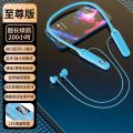 Bluetooth headset magnetic long battery life digital display power wireless neck headset Bluetooth neckband sports headphones. 