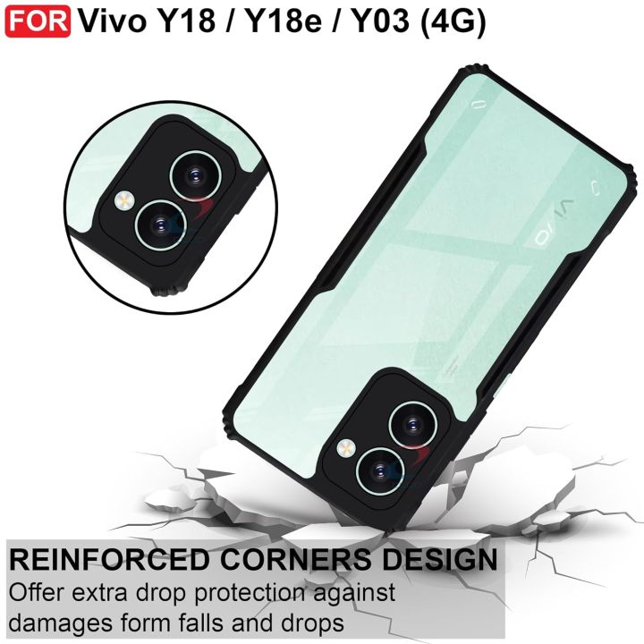 For Vivo Y18 / Y18e / Y03 (4G) Xundd Protective Back Cover Cases Shockproof Airbag Bumper Soft Back Transparent Shell Covers ForVivo Y18 / Y18e / Y03 (4G) phone case