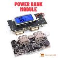 Power Bank Circuit With LCD Display - Input DC 5V 2A Micro USB Socket - Output DC 5V 2.1A 1A Dual USB - Equipped with Flash Light & BMS Protection. 