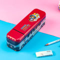 Deli Pencil Box 70854 Paw Patrol Stationery Box Multi-Layer for Students and Children 3 Layer Metal Stationery Storage Box. 