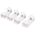 1Set Hasp Latch METAL Hasp Latch Lock Sliding Door Lock for Window Cabinet Fitting & 20Pcs Wire Fixing Clamp Clip White. 