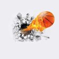 Waterproof 3D Basketball Rush out Wall Art Decal Kids Room Decor Mural Sticker. 