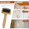 Tapestry Weaving Comb Macrame Slicker Brush Cotton Rope Open Knot. 