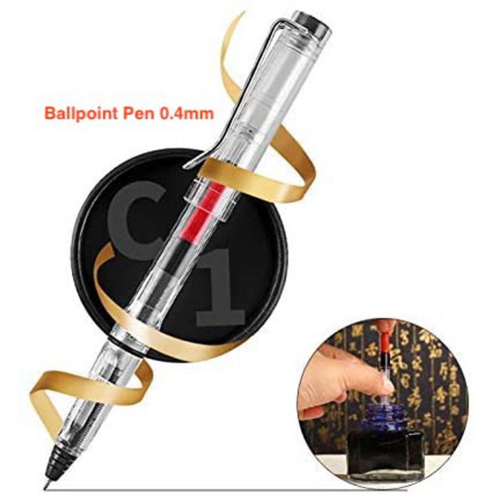 Fountain Pen-type Transparent Ballpoint Pen This pen has to be filled with ink ( No ink with ) )