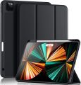 Case For Apple iPad Pro 11 inch 4th/3rd/2nd/1st Generation 2022/2021/2020/2018, Slim Trifold Stand Soft TPU Back Cover with Built-in Pencil Holder [Auto Sleep/Wake] Black - Navy Blue. 