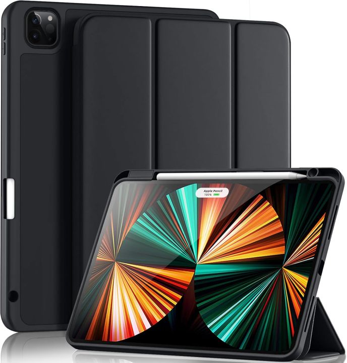 Case%20For%20Apple%20iPad%20Pro%2011%20inch%204th/3rd/2nd/1st%20Generation%202022/2021/2020/2018,%20Slim%20Trifold%20Stand%20Soft%20TPU%20Back%20Cover%20with%20Built-in%20Pencil%20Holder%20%5BAuto%20Sleep/Wake%5D%20Black%20-%20Navy%20Blue%20-%20Image%202