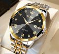 Olev,es Luxurious Formal Fashionable Look Cutting Edge Glass Day and Date Facilities Stainless Steel Chain Strap Men's Watch.