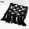 Black And White Woolen Scarf, Soft Muffler Stylish Fashion Scarf For Men And Women - Maflar For Men. 