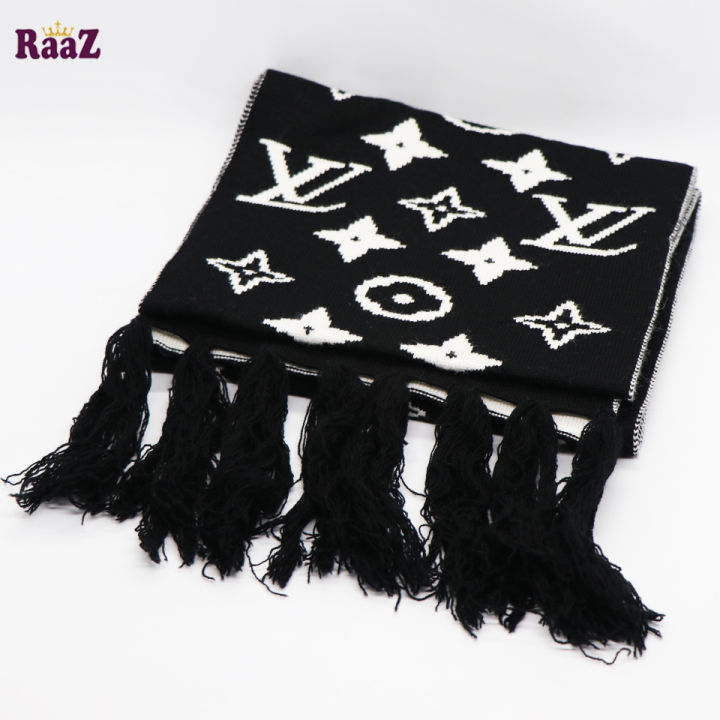 Black%20And%20White%20Woolen%20Scarf,%20Soft%20Muffler%20Stylish%20Fashion%20Scarf%20For%20Men%20And%20Women%20-%20Image%203