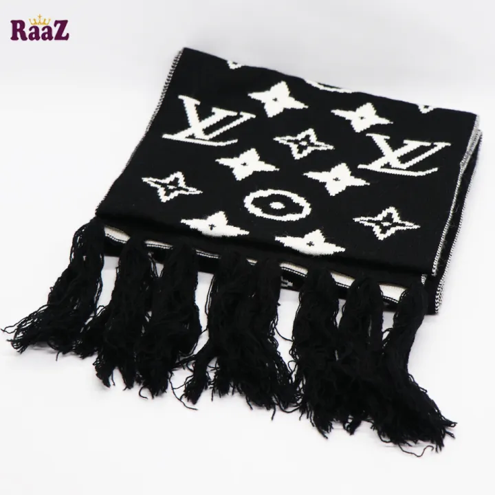 Black%20And%20White%20Woolen%20Scarf,%20Soft%20Muffler%20Stylish%20Fashion%20Scarf%20For%20Men%20And%20Women%20-%20Image%203