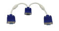 VGA Y Monitor Splitter Cable -White and Blue.