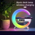 G63 Smart Light Sound Speaker Machine Fast Charging Alarm Clock 7-Color RGB Music Player Speaker. 