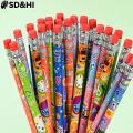12pcs/lot HB Wooden Pencil Lapices With Eraser For Student Children Drawing Writing Lapiz For School Stationery Writing Supplies.