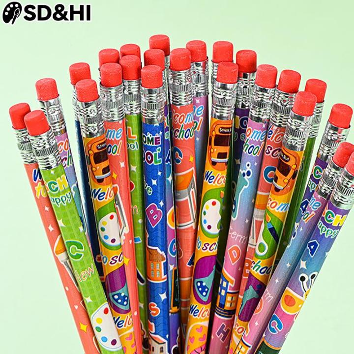 12pcs/lot%20HB%20Wooden%20Pencil%20Lapices%20With%20Eraser%20For%20Student%20Children%20Drawing%20Writing%20Lapiz%20For%20School%20Stationery%20Writing%20Supplies%20-%20Image%204