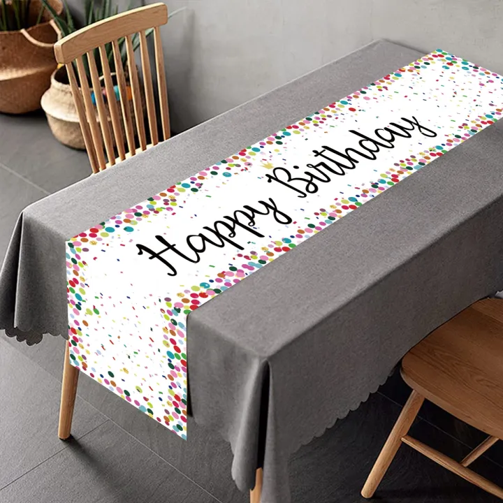 Black%20Gold%20Birthday%20Table%20Runner%20Table%20Cover%20Happy%20Birthday%20Party%20Decorations%20For%20Kids%20Adults%20Home%201st%20Bithday%20Table%20Decor%20-%20Image%202