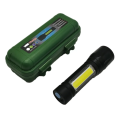 USB Rechargeable LED Mini Flashlight - Torchlight + COB LED Torchlight Micro USB Charging System Handheld Focus Portable Tactical Flashlight Torch of Zoomable. With New Stylish Fashionable Storage Box. - torch light. 
