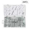 200Pcs Springs Assortment Set Portable Hardware Tool Extension Tension Compression Spring Assortment Kit.