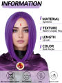 cosplay Synthet wigs Role playing wigs Comic and anime characters Gradient color Teen Titans Go Purple; Raven crow gift wig cap.