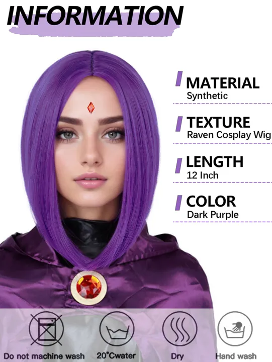 cosplay%20Synthet%20wigs%20Role%20playing%20wigs%20Comic%20and%20anime%20characters%20Gradient%20color%20Teen%20Titans%20Go%20Purple;%20Raven%20crow%20gift%20wig%20cap%20-%20Image%202
