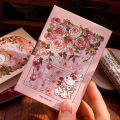 Rose Manor Notebook Cute A7 Size Portable Diary Sweet Pink Blank Page Notepad for Student Diary Writing Portable Use Travel. 