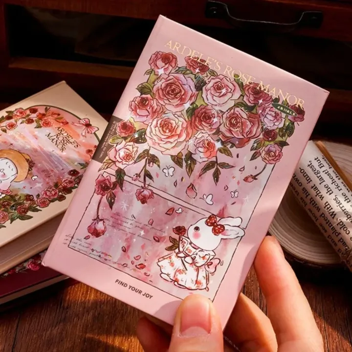 Rose%20Manor%20Notebook%20Cute%20A7%20Size%20Portable%20Diary%20Sweet%20Pink%20Blank%20Page%20Notepad%20for%20Student%20Diary%20Writing%20Portable%20Use%20Travel%20-%20Image%205