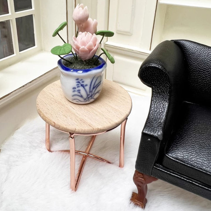 1:12%20Dollhouse%20Miniature%20Coffee%20Table%20Iron%20Round%20Dining%20Table%20Desk%20Model%20Toys%20Layor%20-%20Image%205