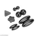 10 Pcs Polished Black Magnetic Balls Toy Game for Kids Playing.