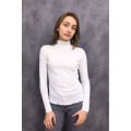 Full Sleeve Cotton High Neck for Women - White. 