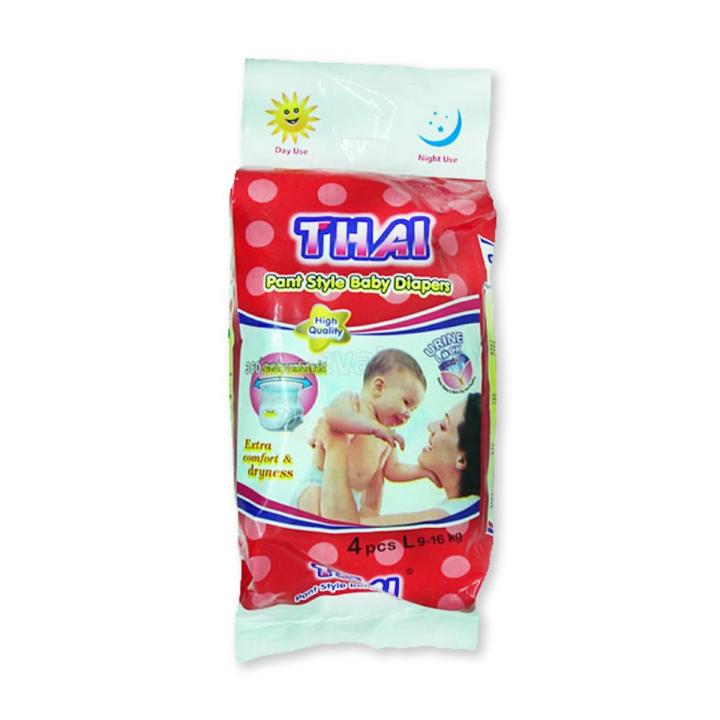 Thai Baby Diapers (Pant Style) L  (9-16 Kg) - 5Pcs - Diaper