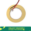 35mm PIEZO ELEMENT Buzzer Wire Copper Piezo Element 35mm Sounder Sensor Trigger Drum Disc Vibration Knock Sensor With Cables.