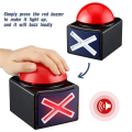 SRIWEN 8PCS Game Answer Buzzer,Game Buzzer Alarm Sound Play Button with Light Trivia Quiz Got Talent Buzzer Game Toy for Kids. 