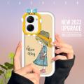 DEL for Realme C33 Back Cover Lovely Girl Phone Case Monster Lens Camera Protection Mobile Cover.