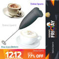 Hand Mixer Cappuccino Coffee Maker_ Black _ 2 pcs Free battery. 