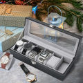 6 Slot Luxury Watch Box with Attractive Display Case, Creative Design for Storage and Gift Use.