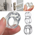 1/4 Pcs Silicone Door Stopper Anti-collision Ring Door Handle Buffer Wall For Protector Transparent/White Shockproof Pad Home Supply. 