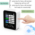 Tuya WiFi 7 in 1 Smart Air Quality Monitor CO2 Meter TVOC HCHO PM2.5 Tester White.