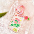 (New)Tulip card et cute elastic rope tudent chool card bu meal protection card et key chain work card ID et.