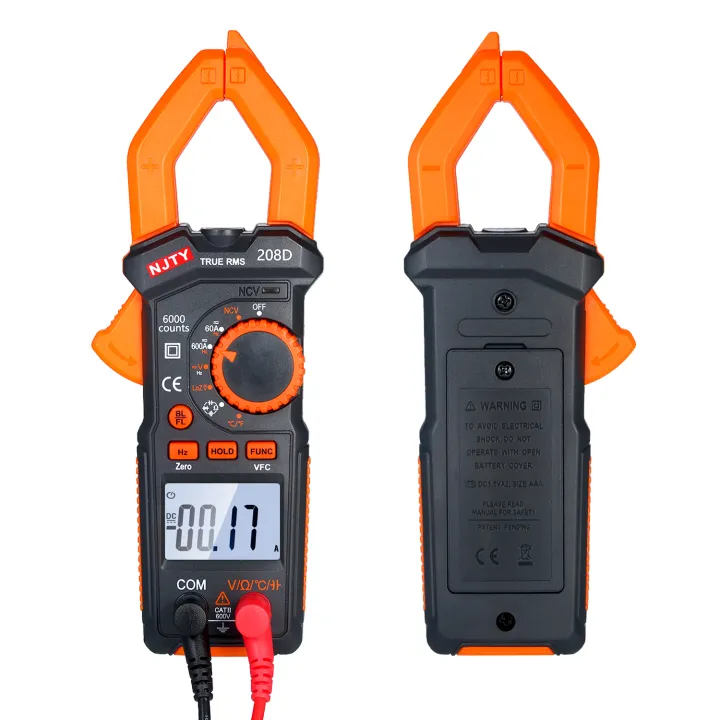 KOGEEK%20NJTY%20600A%20AC/DC%20Digital%20Clamp%20Meter%20with%20Temperature%20Auto%20Ranging%20Multimeter%20with%20Audible%20Continuity%20Beep%20True-RMS%20Clamp%20Meter%20with%20Diode/NCV/Voltage/Current/Resistance/Frequency/Capacitance/LoZ/VFC%20Tester%20Meter%20-%20Image%202