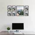 1pc Matte Black Wall Gallery Picture Frame, Available In Single Size 12x16/11x14/8x10/5x7/4x6 Inch , Wall Hanging Photo Frame. 