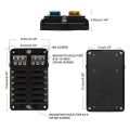 12V 12 Way Marine Fuse Block Fuse Panel with Ground & 12 Volt Fuse Box for Car Automotive Boat RV RZR. 
