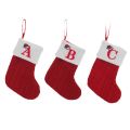 Happy day Christmas Alphabet Knitting Socks Christmas Tree Ornaments Christmas Decorations For Home 2024 Noel New Year 2025 Xmas Gift. 
