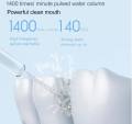 Xiaomi Mijia Oral Irrigator Portable Water Dental Flosser Water Jet Cleaning Tooth Toothpick Mouthpiece Denture Cleaner Teeth Brush 2200Mah Usb Rechargeable 200Ml Water Tank.