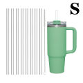 【Customer favorite】 6 Pack Replacement Straws Compatible Stanley 40oz Tumbler Plastic Reusable For Travel Tumbler Ice Cup Straw Set-Cola Kids. 