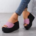 Sandals Summer 2023 New Women Slippers Wedges Platform Beach Flip Flops Trend High Heels Ladies Shoes Pumps Thick Slides Mujer.