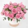 Silk Flower Bouquet Artificial Flowers for Home and Wedding Decoration, Long Lasting, Natural Looking. 