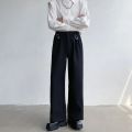 Black Red Suit Pants Men Fashion Social Mens Dress Pants Korean Loose Wide Leg Pants Mens Oversized Formal Trousers M-2XL. 